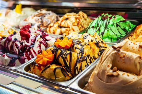 Ice Cream In Rome Italy Italian Gelateria Stock Photo Image Of