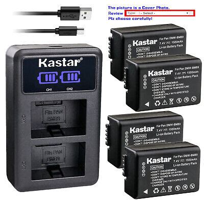 Kastar Battery Lcd Dual Charger For Panasonic Dmw Bmb Panasonic Lumix