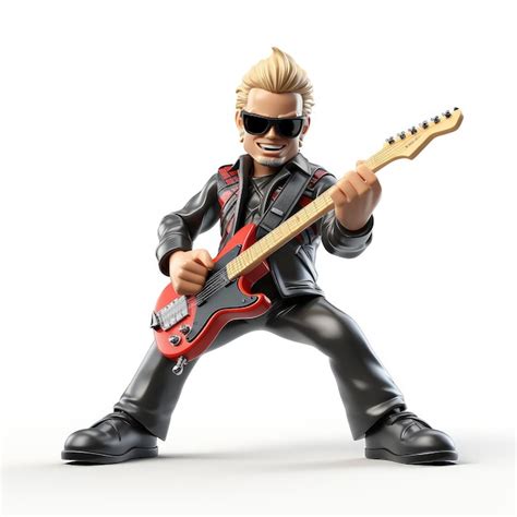 Premium AI Image Illustration Small Rockstar Action Figure Rocking