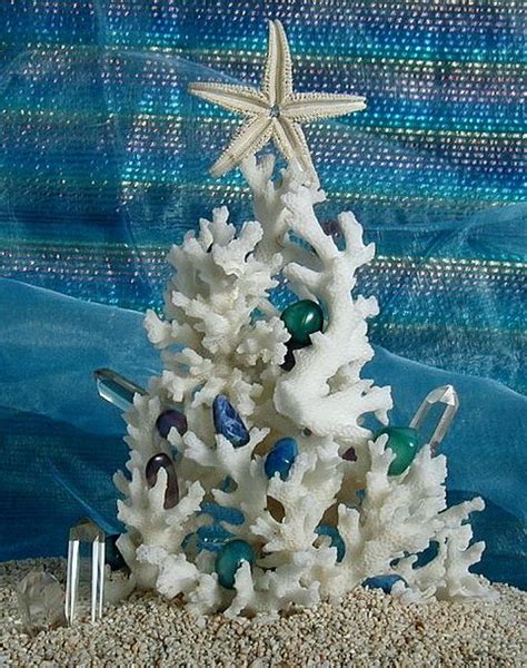 Coral And Starfish Christmas Tree 2007 Coastal Christmas Decor Beach