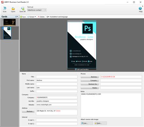 ABBYY Business Card Reader 2.0 - Download ABBYY Business Card Reader ...