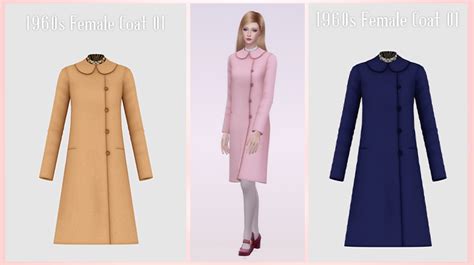 1960s Female Coat 01 by Lonelyboy Українське Sims ком юніті