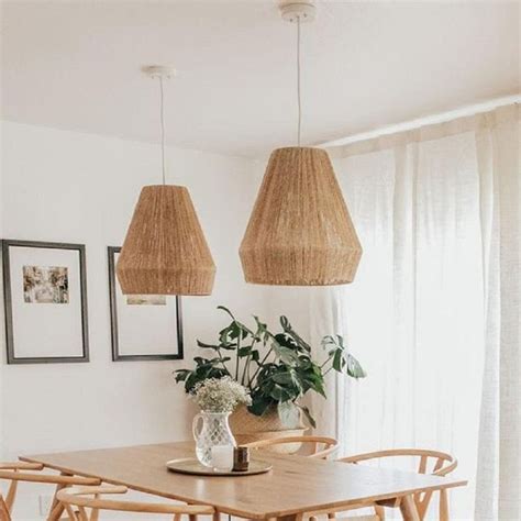 Ikal L Mpara Colgante De Yute Bungalow Dining Room Concept Home