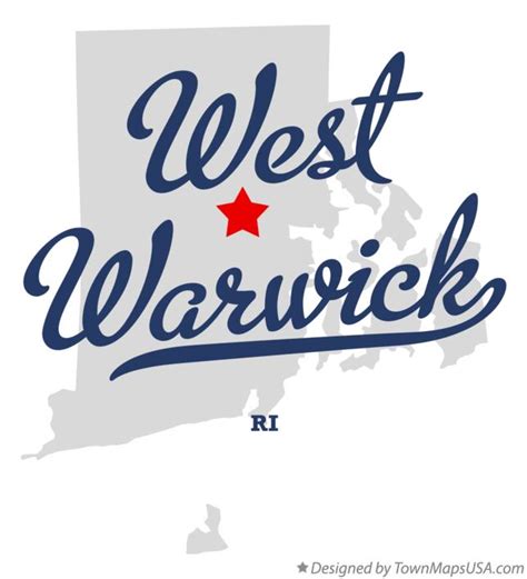 Map of West Warwick, RI, Rhode Island