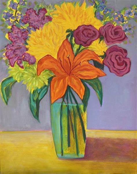 Marigolds And Cactus By Annie O Brien Gonzales Artwork Archive