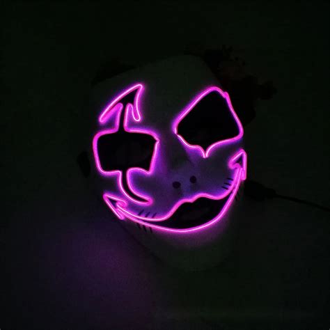 Neon Nightlife Led Light Mask Halloween Adult Scary Masks Festival Cosplay Costume Supplies Glow