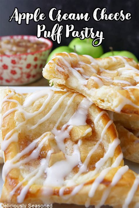 Apple Cream Cheese Puff Pastry Deliciously Seasoned