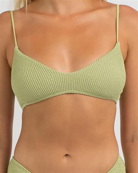 Shop Billabong Summer High V Bralette Bikini Top In Cactus Fast Shipping And Easy Returns City