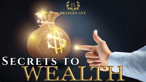 Secrets To Wealth And Success Youtube