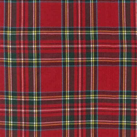 Plaid Fabric By The Yard Red Black Navy Green Robert Kaufman House Of Wales Tartan Plaid Fabric