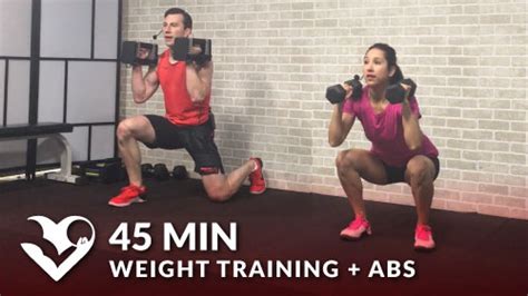 Min Weight Training Workout Abs Hasfit Free Full Length