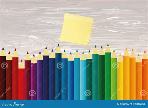 L Pices De Colores Hoja Amarilla Para Notas Pegatina Vector Sobre