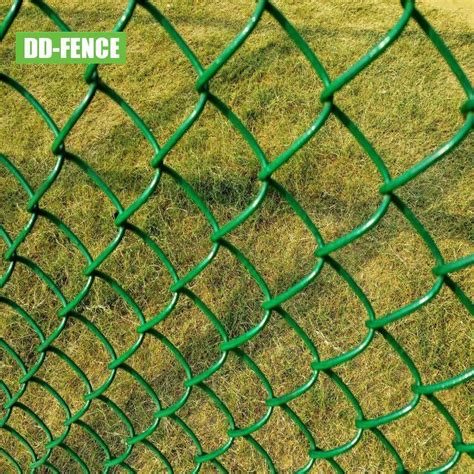 Diamond Hole Fencing Galvanized Pvc Coated Chain Link Mesh Fence For