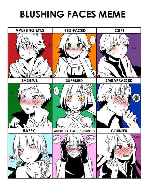 Blushing Faces Meme By Andressina On Deviantart