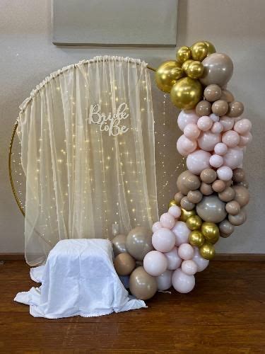 Langxun Large Size Ft Gold Metal Round Balloon Arch Kit