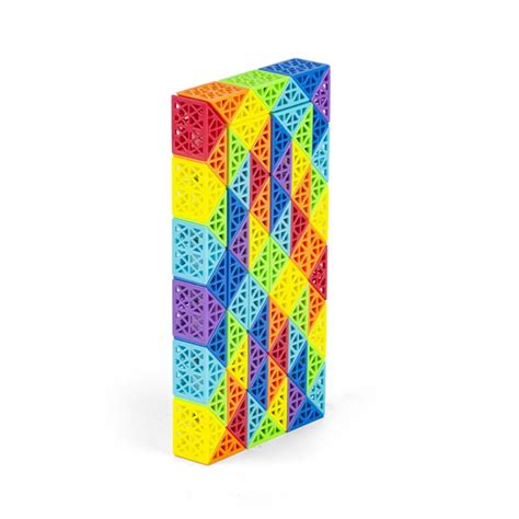 Rainbow Color Wedges Magic Snake Cube Twist Puzzle D Brain Teaser