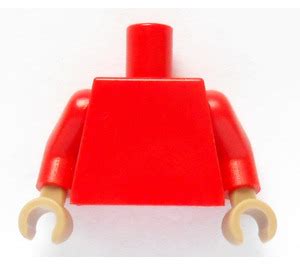 LEGO Plain Red Torso With Red Arms And Dark Tan Hands 973 73403