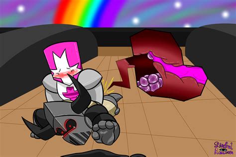 Post 4374457 Castle Crashers Necromancer Pink Knight Sinful Raccoon