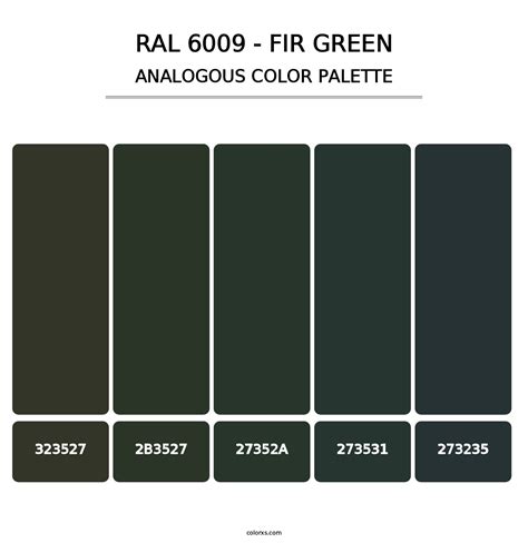 Ral 6009 Fir Green Color Palettes