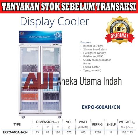 Jual Gea Expo Ah Cn Dua Pintu Showcase Display Cooler Lemari