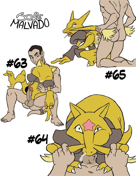 Rule 34 1boy 1girls Abra Alakazam Compression Artifacts Cum Fellatio Female Human Interspecies