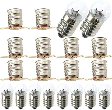 RuiLing 10 Pack E10 Mini Light Bulbs Screw Base Indicator Light