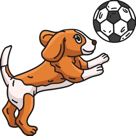 Dog Playing Soccer Cartoon Colored Clipart 42976861 Vector Art at Vecteezy