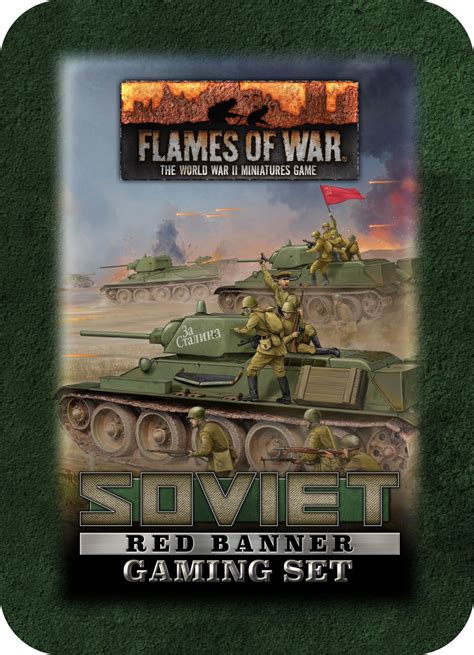 Flames Of War Soviet Red Banner Gaming Set X20 Tokens X2 Objectives