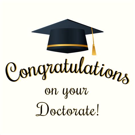 Congratulations Doctor Wishing For Completing Phd In White Color