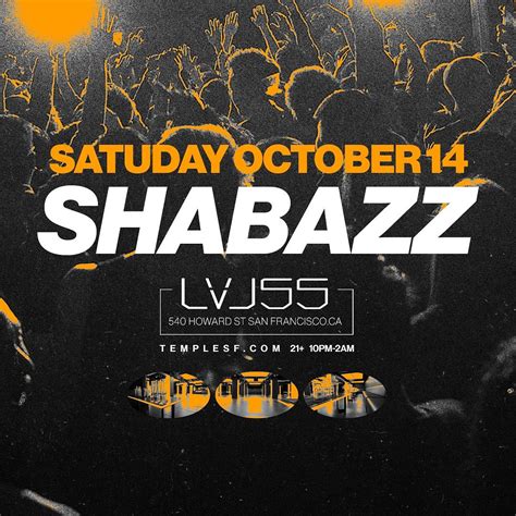 Shabazz LVL 55 Tickets At Temple Nightclub In SF By Temple Nightclub