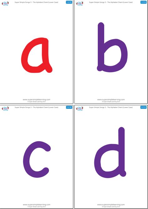 Free Printable Printable Lowercase Alphabet Flash Cards