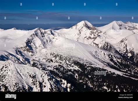 Pirin mountain National park aerial view Todorin (or Todorka) Peak ...