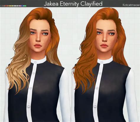 Kot Cat Jakea Eternity Hair Clayified Sims Hairs