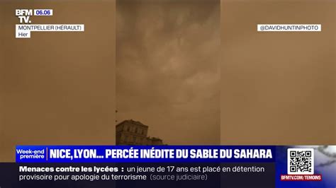 Un Nuage De Sable Venu Du Sahara Est Arriv Jusqu Nice Et Lyon