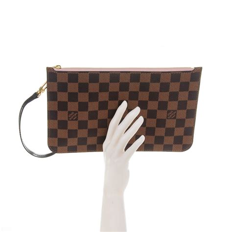 Louis Vuitton Damier Ebene Neverfull Mm Gm Pochette Rose Ballerine