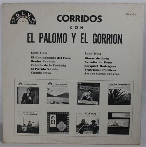 El Palomo Y El Gorrion Lp Corridos Con Norteno Tex Mex Mexico