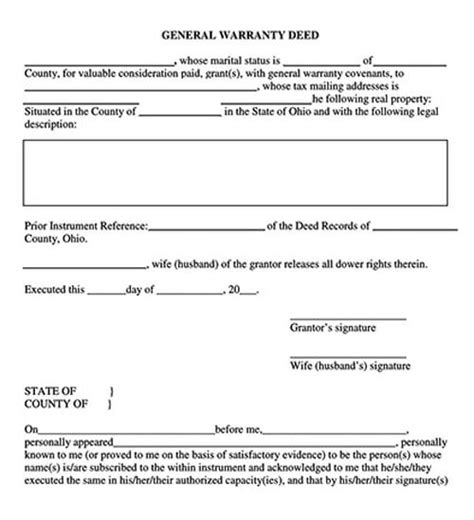 29 Free Warranty Deed Templates And Forms Word Pdf