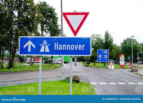 Auetal Germany August Road Sign Hannover Editorial Stock