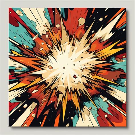 Premium Photo Brightly Colored Abstract Painting Of A Burst Of Color