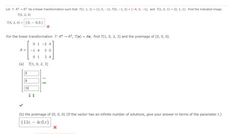 Solved R Be A Linear Transformation Such That Chegg