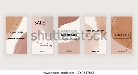 Social Media Stories Banners Nude Abstract Stock Vector Royalty Free Shutterstock