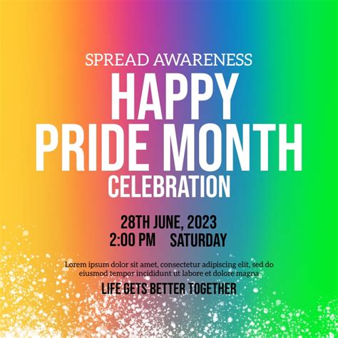 Copy Of Happy Pride Month Instagram Post Postermywall