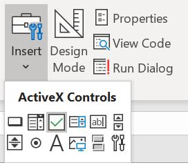 Excel Macros ActiveX Button