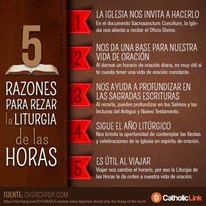 Infograf A Razones Para Rezar La Liturgia De Las Horas Catholic Link