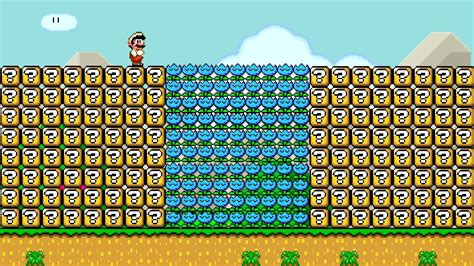 Can Mario Jump Over Item Blocks And Collect Ice Flowers In