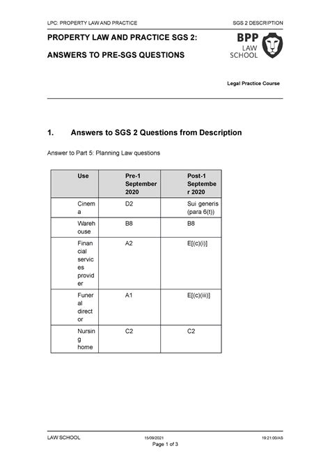 Property Sgs Answers To Prep Questions Lpc Property Law And