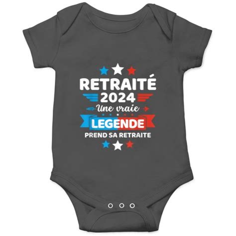 Retraite Humour Retraité 2024 Légende Prend Retraite Grenouillères Bébé