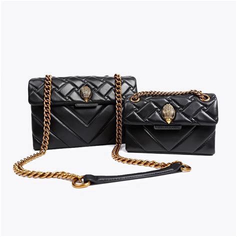 Leather Kensington X Bag Black Quilted Leather Kensington Bag By Kurt Geiger London