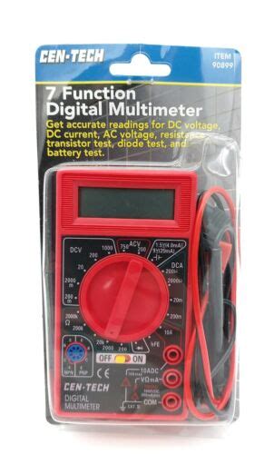 Harbor Freight Cen Tech Function Digital Multimeter Ebay