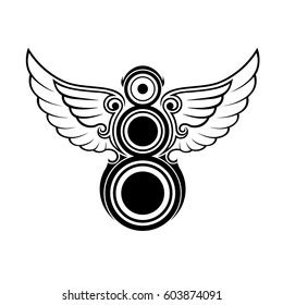 Abstract Angel Tattoo Stock Vector (Royalty Free) 603874091 | Shutterstock